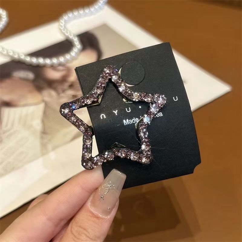 Women's Simple Style Classic Style Star Rhinestone Inlay Rhinestones Hair Clip