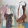 Women's Sweet Pastoral Bow Knot Cloth Floral Hair Claws