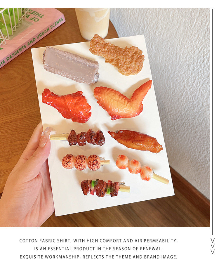 cute food alloy resin hair clip 1 piece