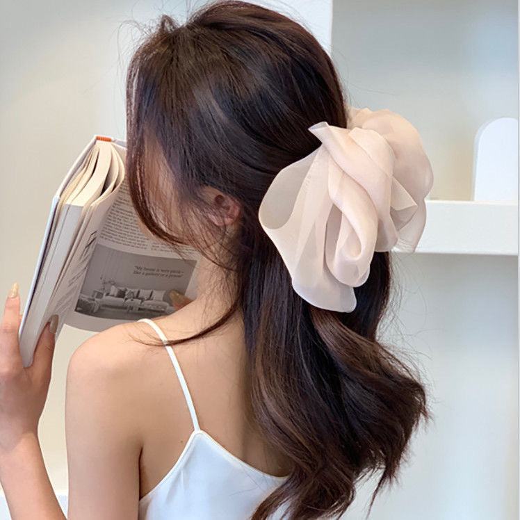 simple style bow knot cloth hair clip