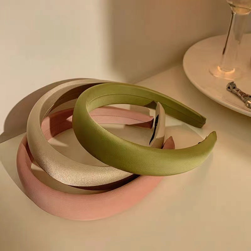 fashion solid color cloth handmade hair band 1 piece