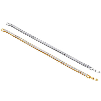 Classic Style Geometric Stainless Steel 18K Gold Plated Rose Gold Plated Zircon Tennis Bracelet In Bulk