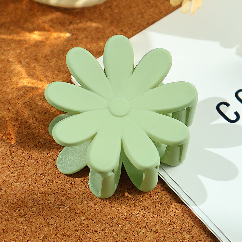 Women's Simple Style Daisy Plastic Spray Paint Hair Claws