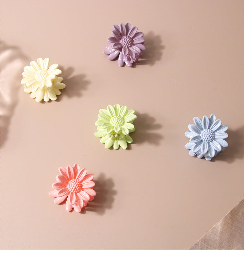 Women's Sweet Simple Style Flower Plastic Stoving Varnish Hair Claws