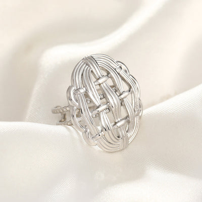 Jewelry Simple Style Commute Geometric 304 Stainless Steel Plating Open Rings