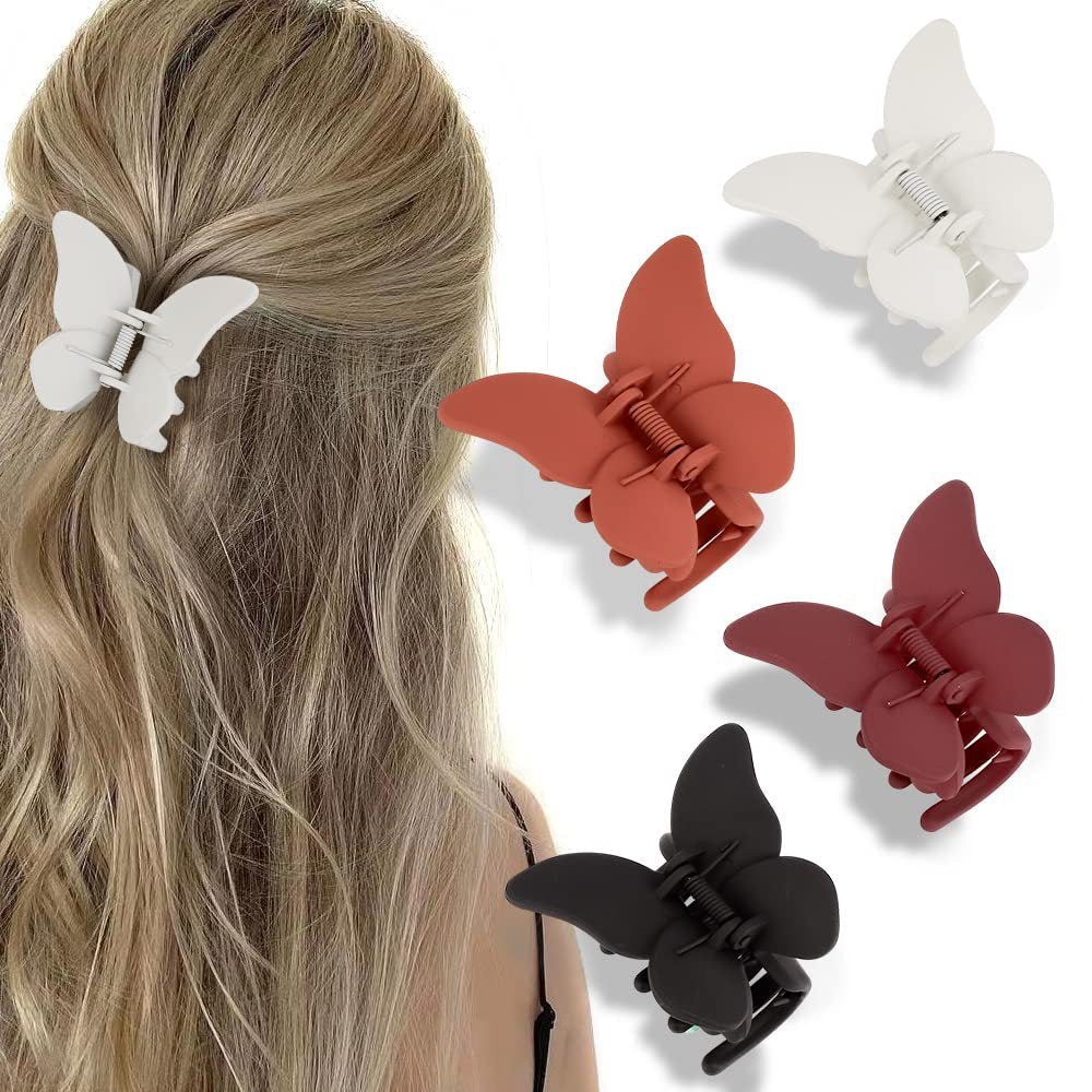 fashion butterfly plastic stoving varnish hair claws 1 piece