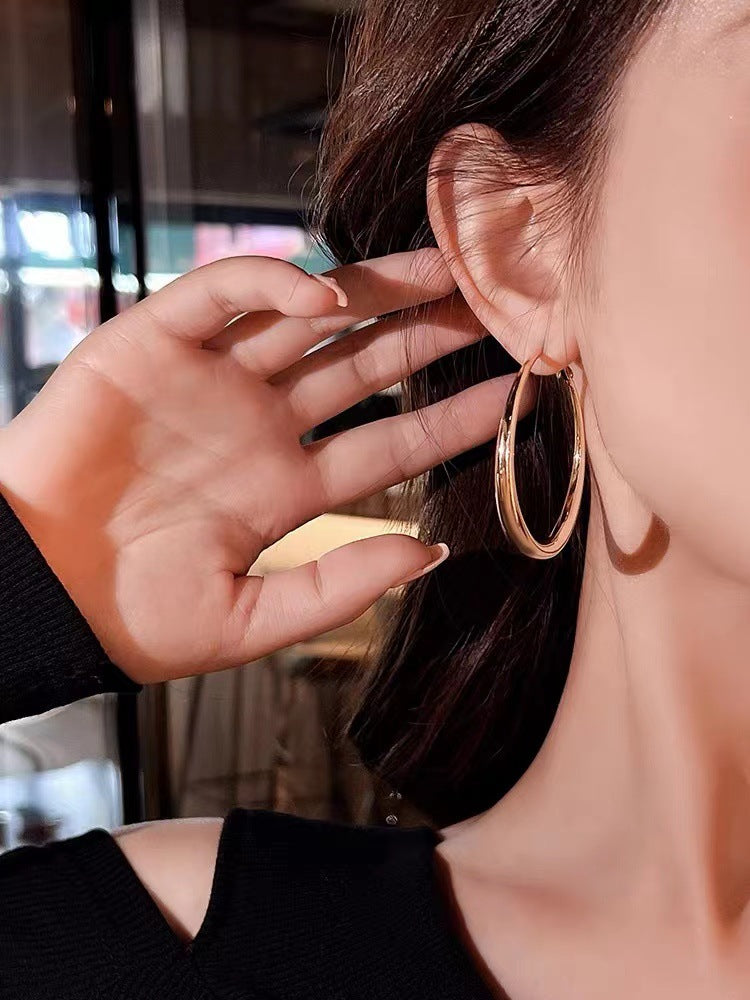 1 Pair Casual Simple Style Geometric Plating Copper Earrings