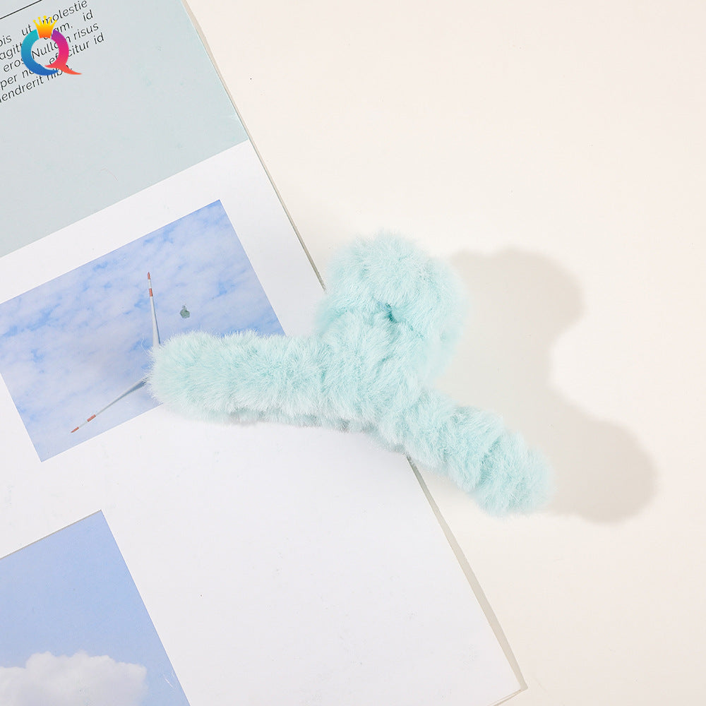 japanese style solid color plastic handmade hair claws 1 piece