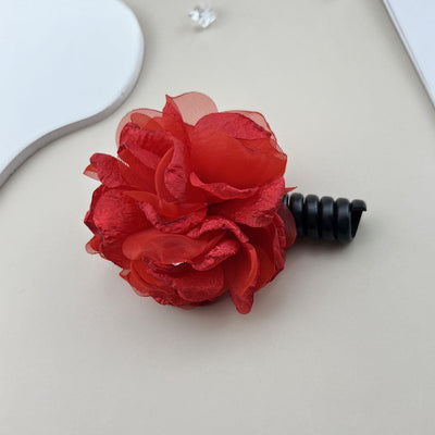 Women's Sweet Simple Style Flower Plastic Cloth Hair Tie