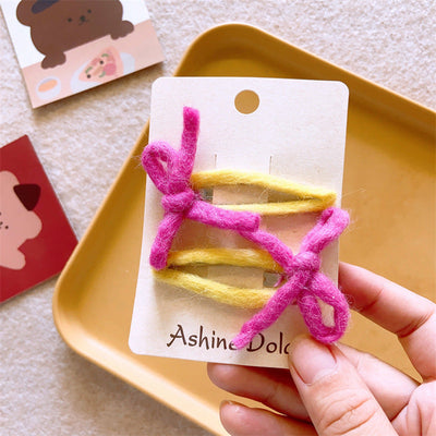 Kid'S Basic Simple Style Bow Knot Cloth Hair Clip