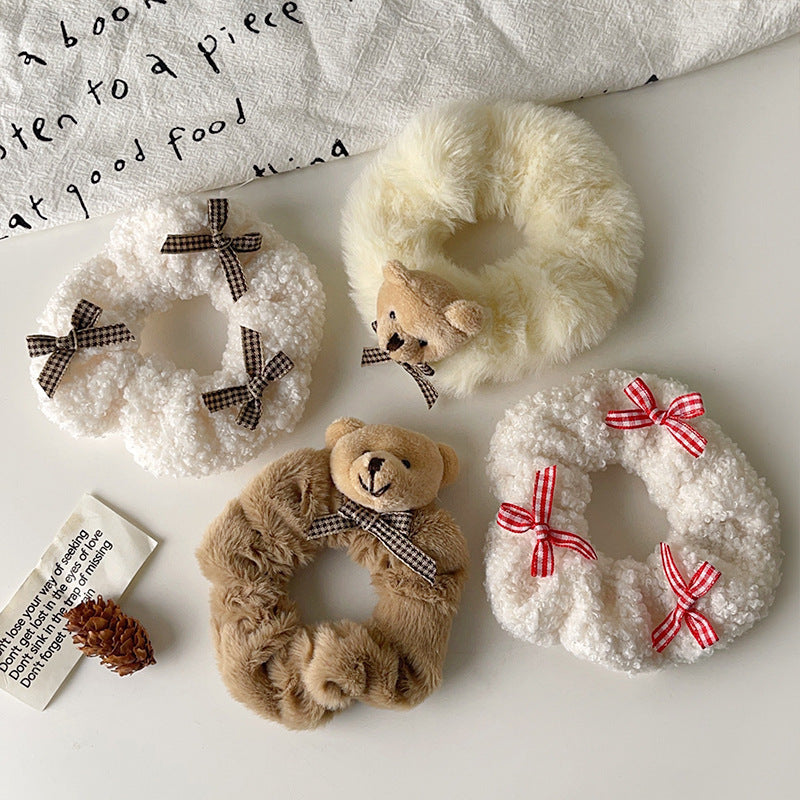 Women's Cute Animal Plush Hair Tie