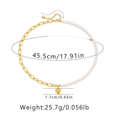 Copper Plating Heart Shape Necklace