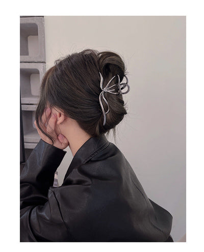women's ig style elegant bow knot alloy plating hair claws