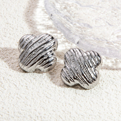 1 Pair Vintage Style Classic Style Geometric Heart Shape Plating 304 Stainless Steel Ear Studs