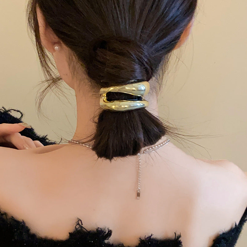 Women's IG Style Simple Style Solid Color Alloy Hair Tie