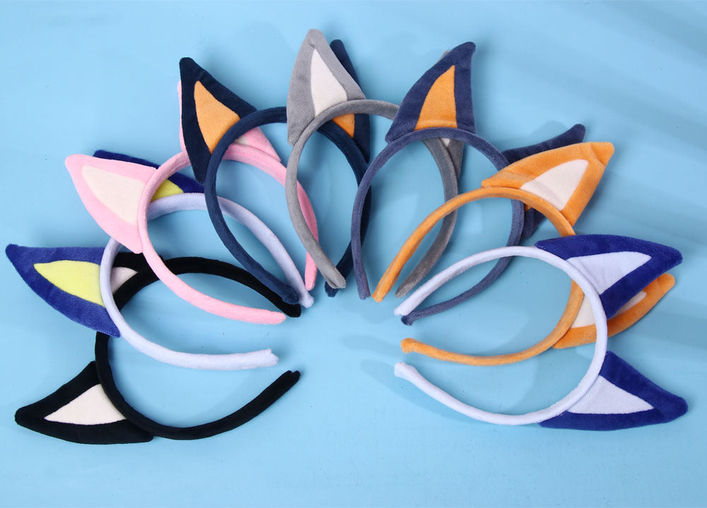 Women's Cartoon Style Solid Color Cloth Hair Band