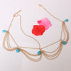 ethnic style simple style geometric alloy turquoise plating hair band