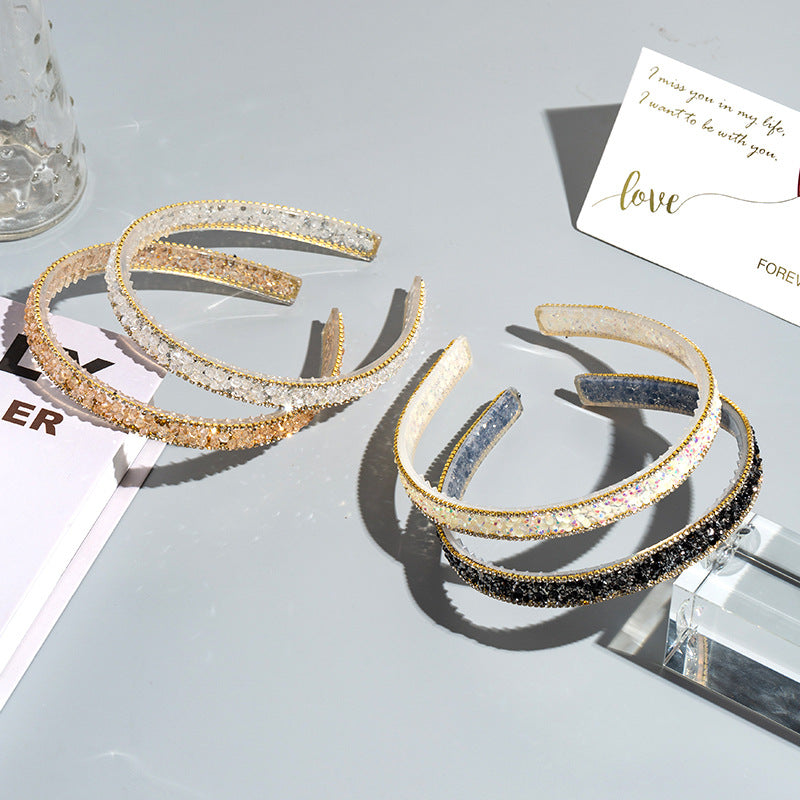 women's retro c shape rhinestone handmade hair band