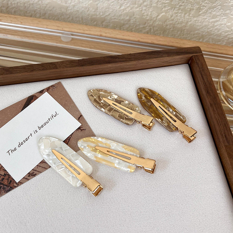 women's sweet geometric acetic acid sheets hair clip