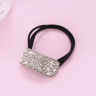 Women's Simple Style Classic Style Solid Color Alloy Cloth Inlay Zircon Hair Tie