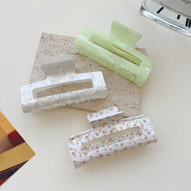 women's sweet solid color flowers plastic/resin headwear stoving varnish hair claws