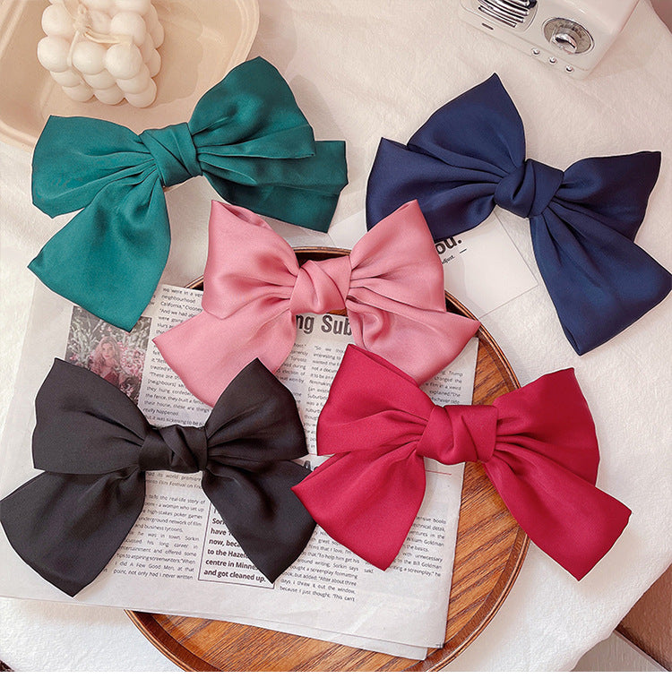 fashion bow knot cloth pleated hair clip 1 piece