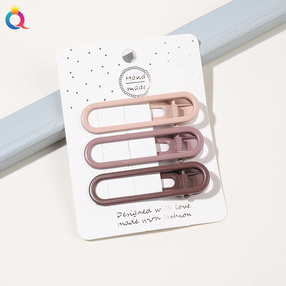 women's simple style geometric alloy plating hair clip