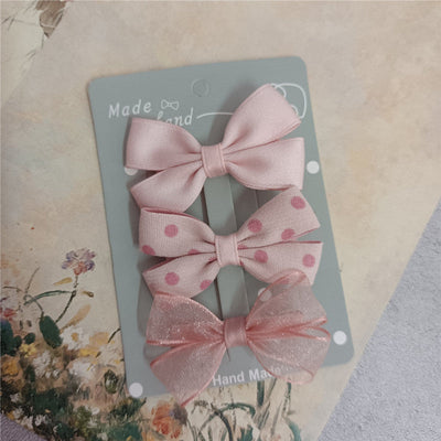 Kid'S Cute Bow Knot Silk yarn Hair Clip