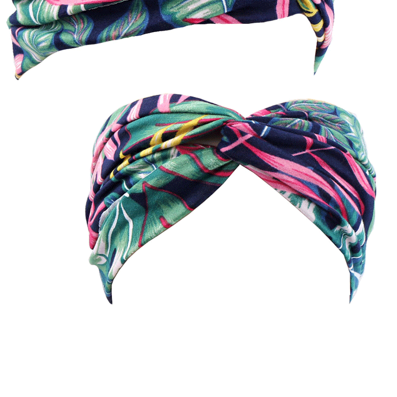 elegant streetwear plaid leopard cloth hair band