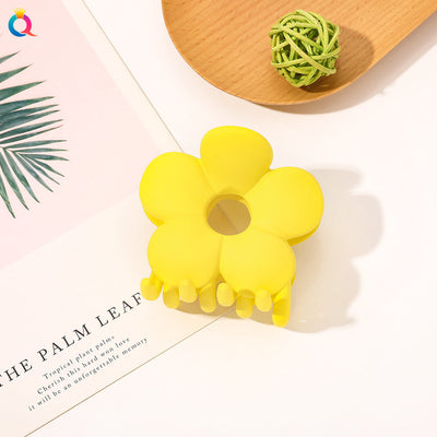 frosted candy color flower shark clip