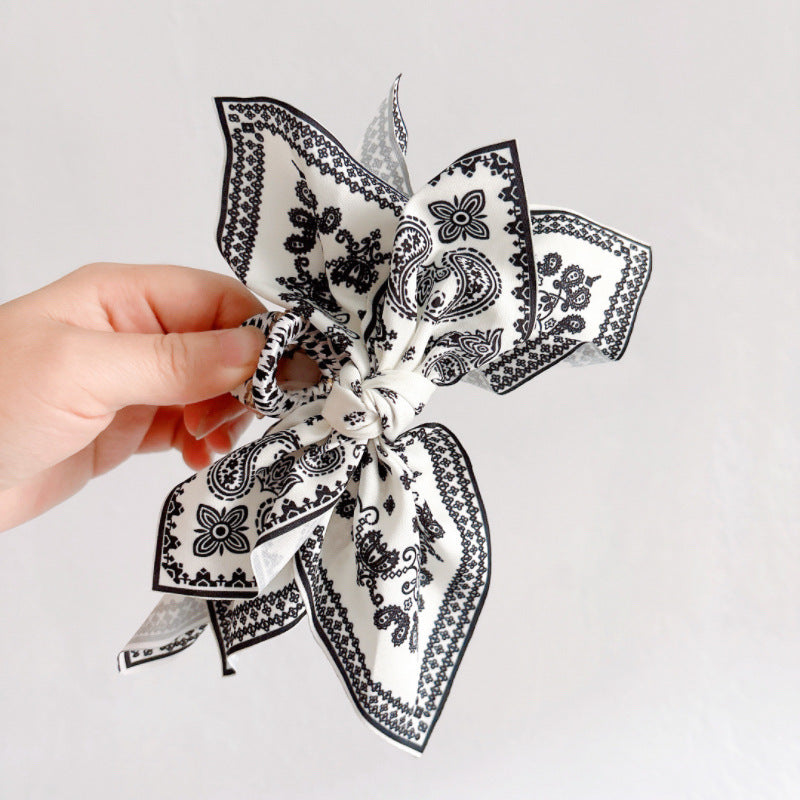 Women's Retro Color Block Plastic Cloth Printing Hair Claws