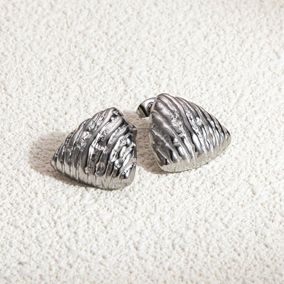 1 Pair Vintage Style Classic Style Geometric Heart Shape Plating 304 Stainless Steel Ear Studs