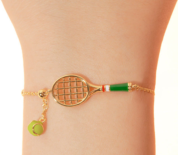 Copper Plating Tennis Racket Bracelets