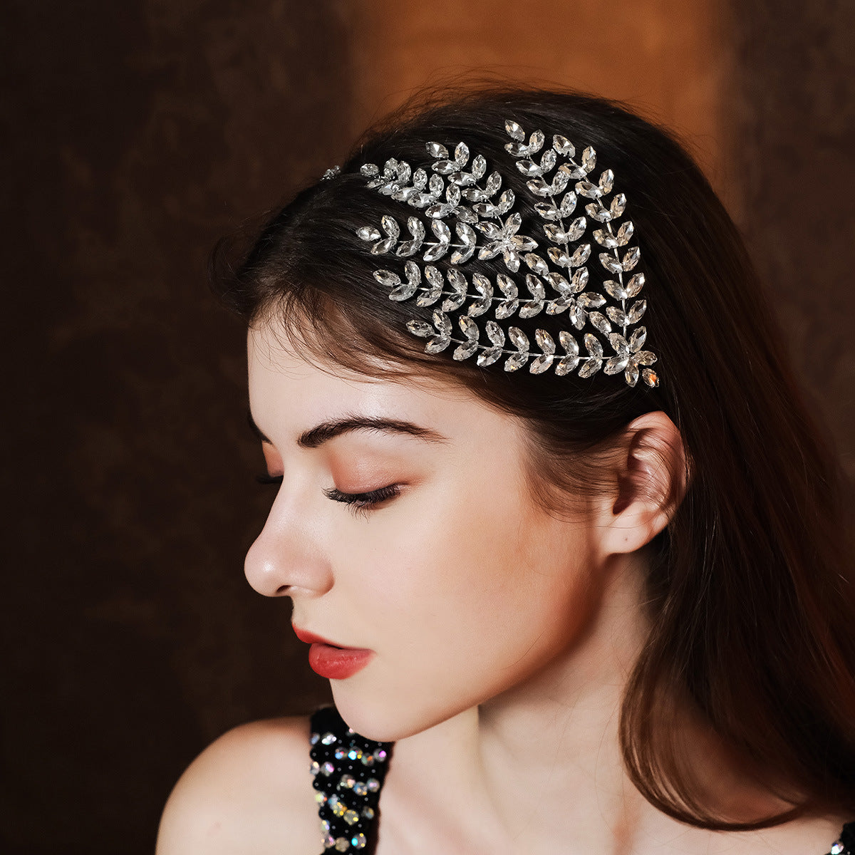 Women's Exaggerated Shiny Geometric Rhinestone Inlay Rhinestones Hair Band