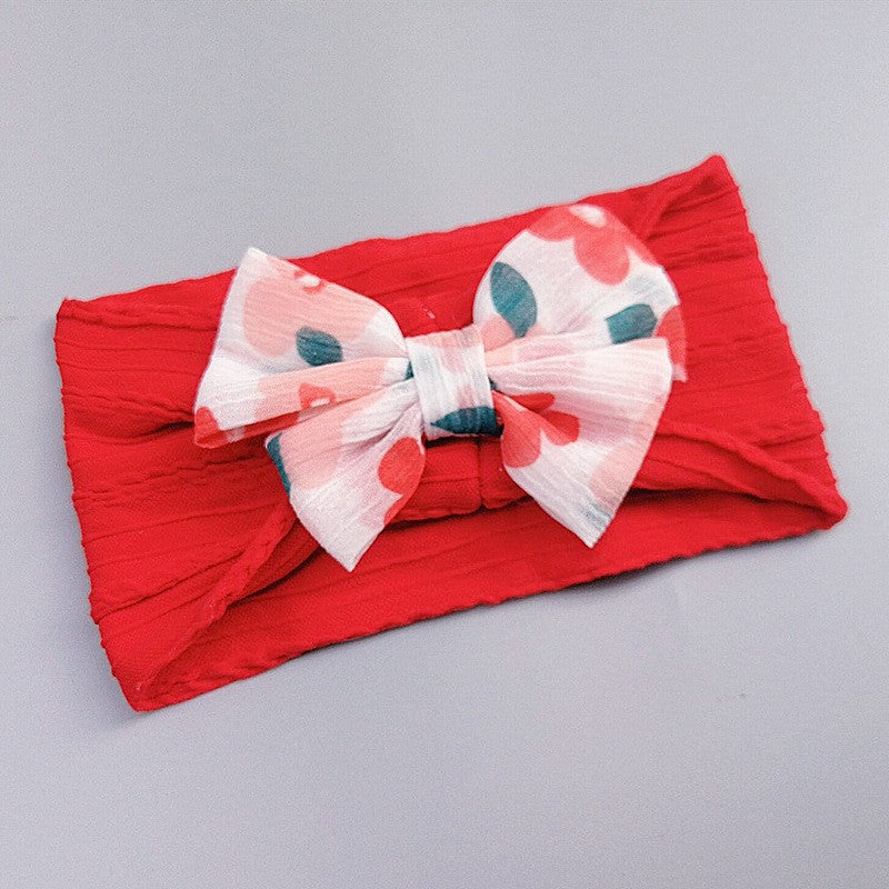 Kid'S Japanese Style Bow Knot Nylon Cloth Hair Band