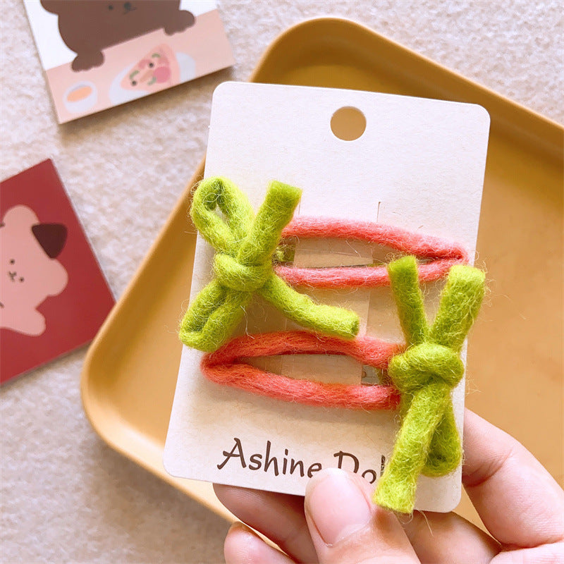 Kid'S Basic Simple Style Bow Knot Cloth Hair Clip