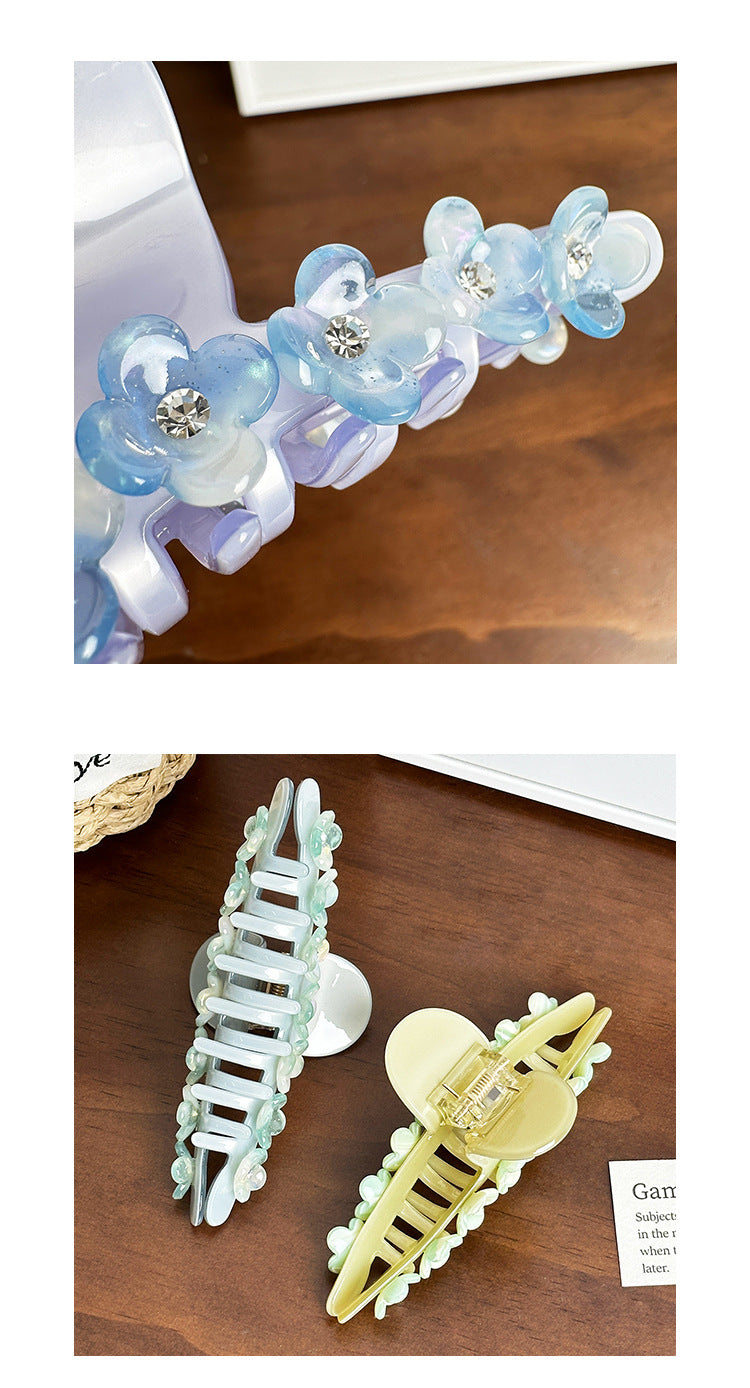 Women's Casual Simple Style Streetwear Floral Acetic acid sheets Hair Claws