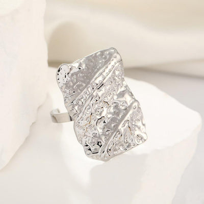 Jewelry Retro Simple Style Geometric 304 Stainless Steel Plating Open Rings