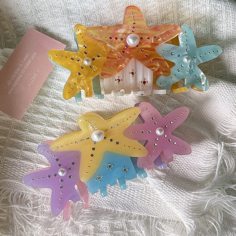 Women's Lady Star Acetic acid sheets Hair Claws