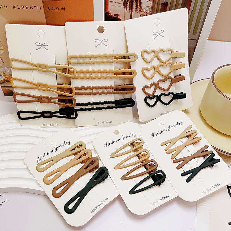 retro geometric metal stoving varnish hair clip