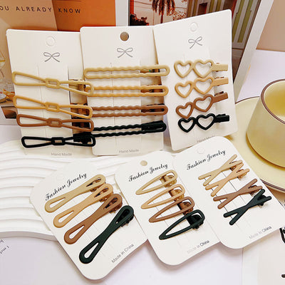 retro geometric metal stoving varnish hair clip