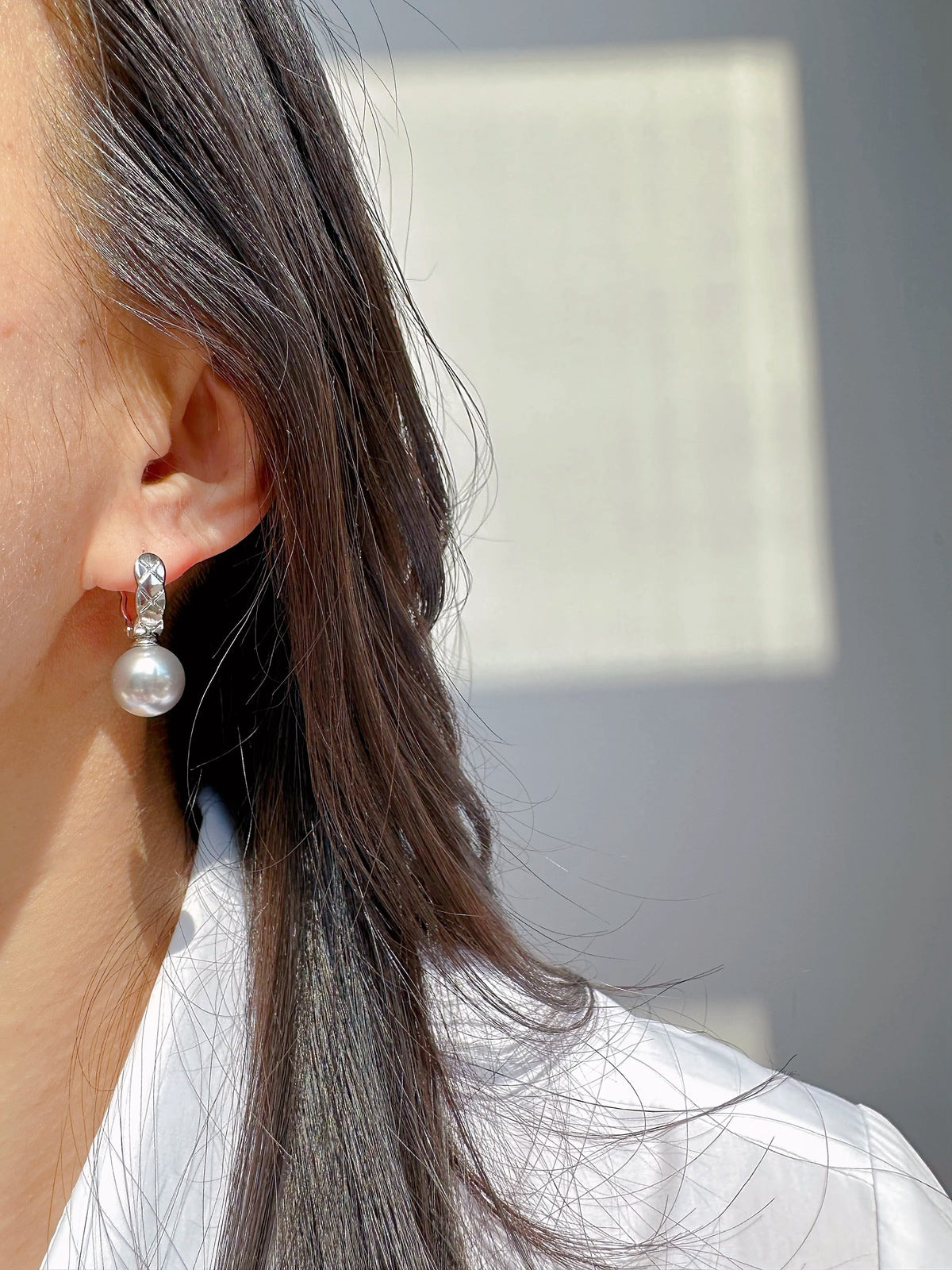 Brass Plating Geometric Pearl Earrings