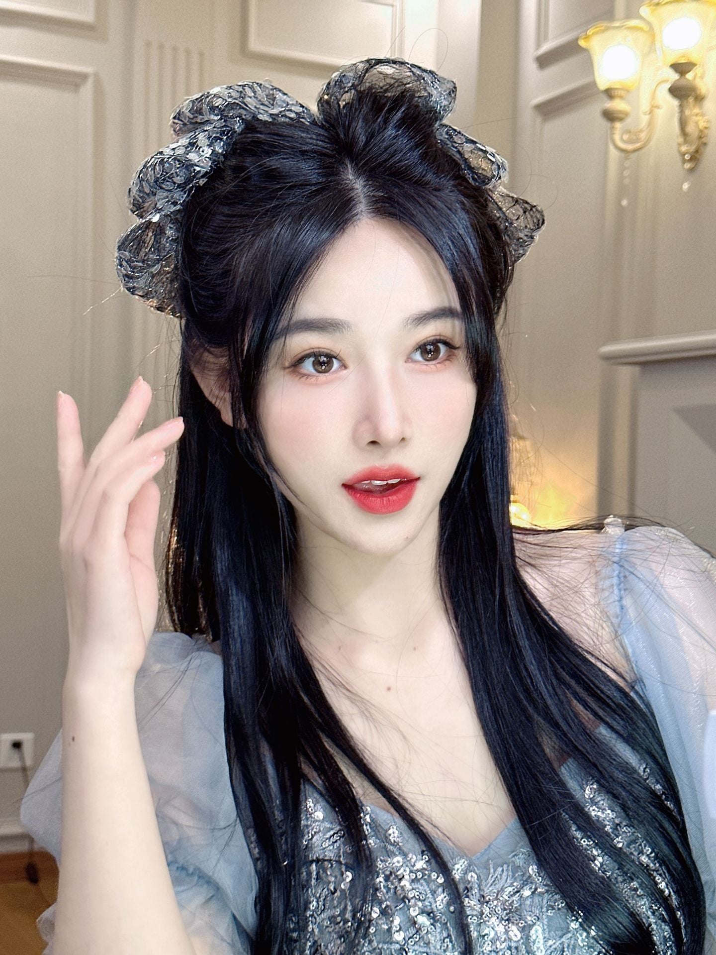 Women's Sweet Simple Style Bow Knot Gauze Hair Clip