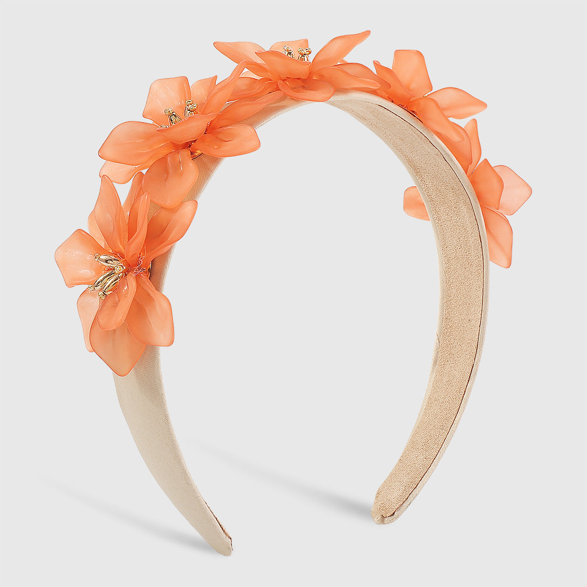 f5594 europe and america cross border fashion design three-dimensional resin flower headband temperament artificial flower headband hair accessories female