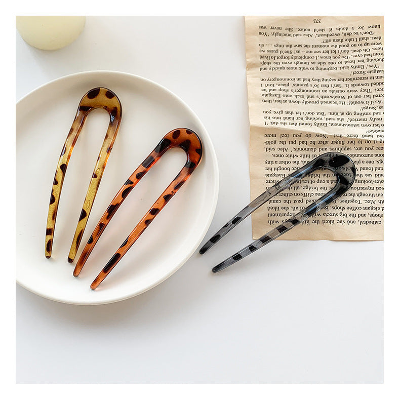 Women's Simple Style Classic Style U Shape Resin Hair Sticks