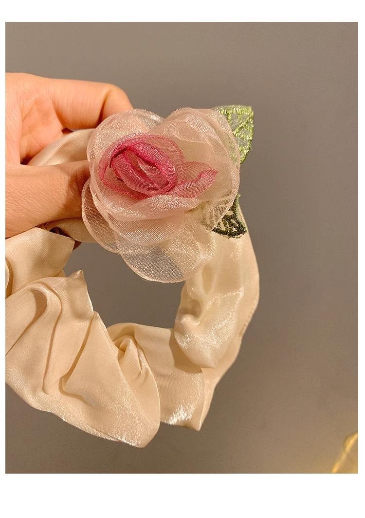 Women's Princess Sweet Rose Mixed materials Hair Clip Hair Tie