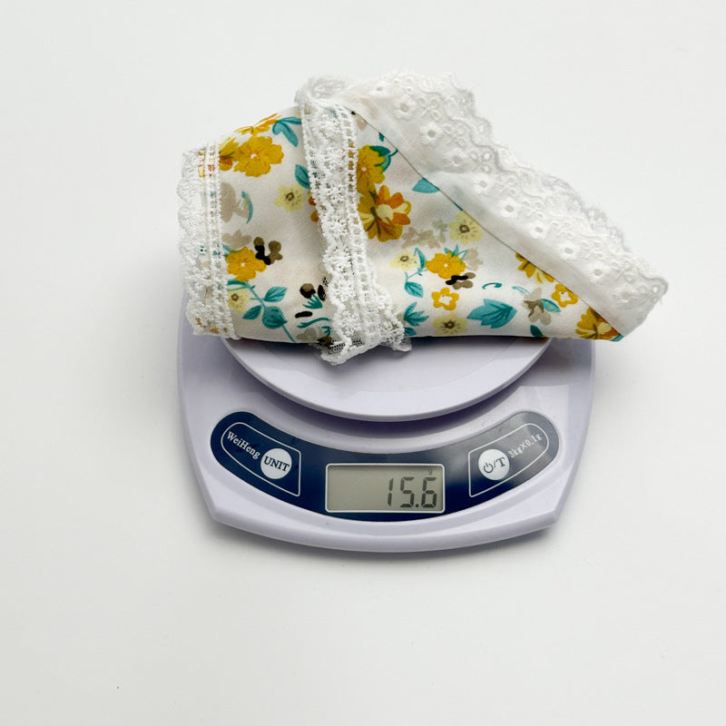 Three-State New Fresh Lace Edge Triangular Binder Small Floral Daisy Headcloth Long Summer Outing Hair Accessories