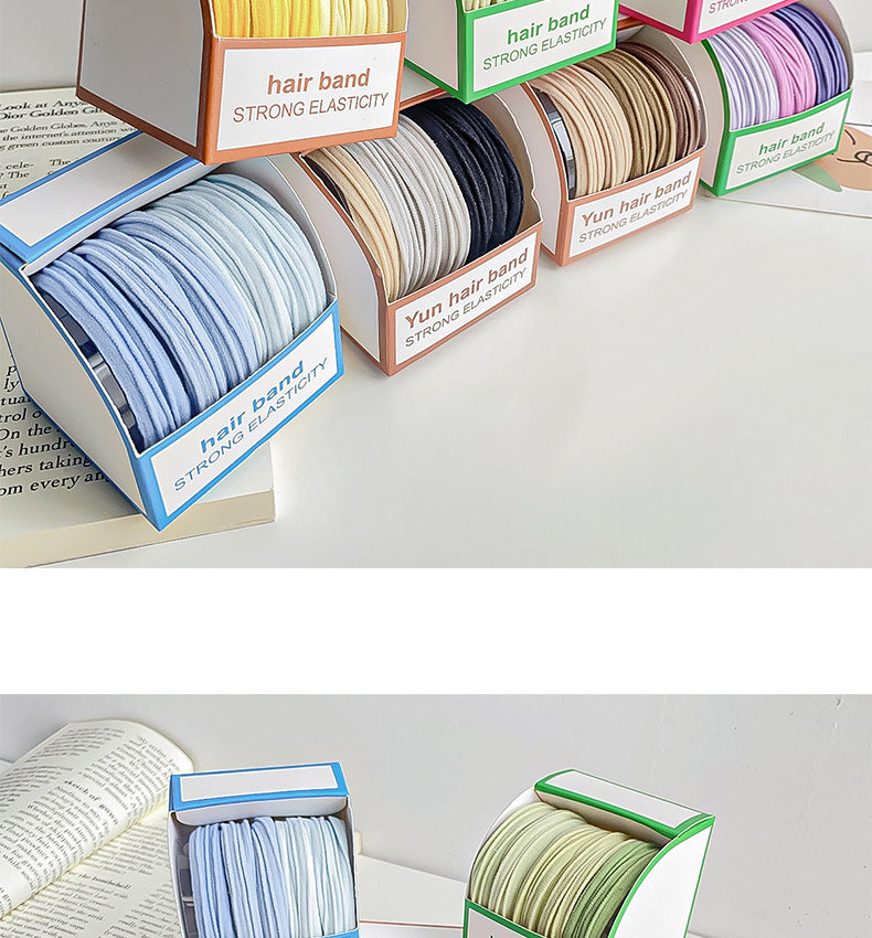 women's simple style solid color cloth hair tie