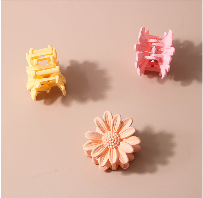 Women's Sweet Simple Style Flower Plastic Stoving Varnish Hair Claws