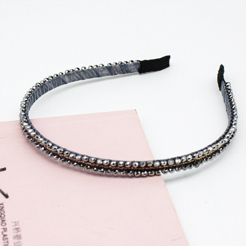 simple style geometric rhinestone hair band